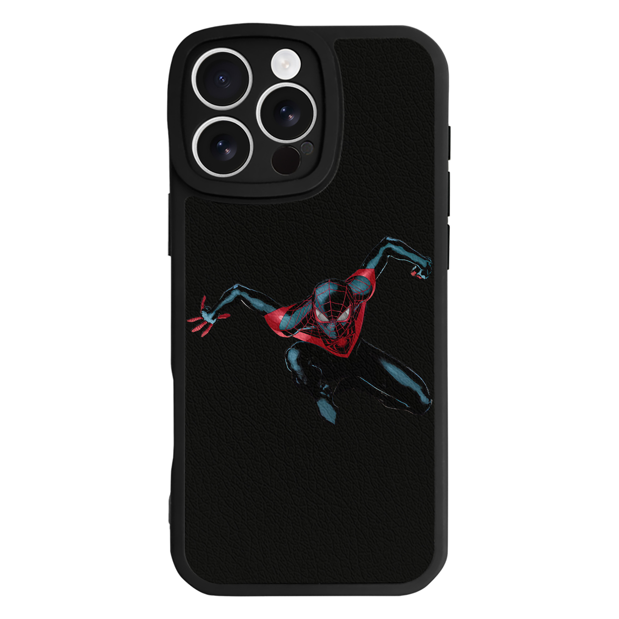 （画像用） Spider Man スパイダーマン 【iPhone 16シリーズ対応】シリコンスマホケース（レザー調） 材質：シリコン